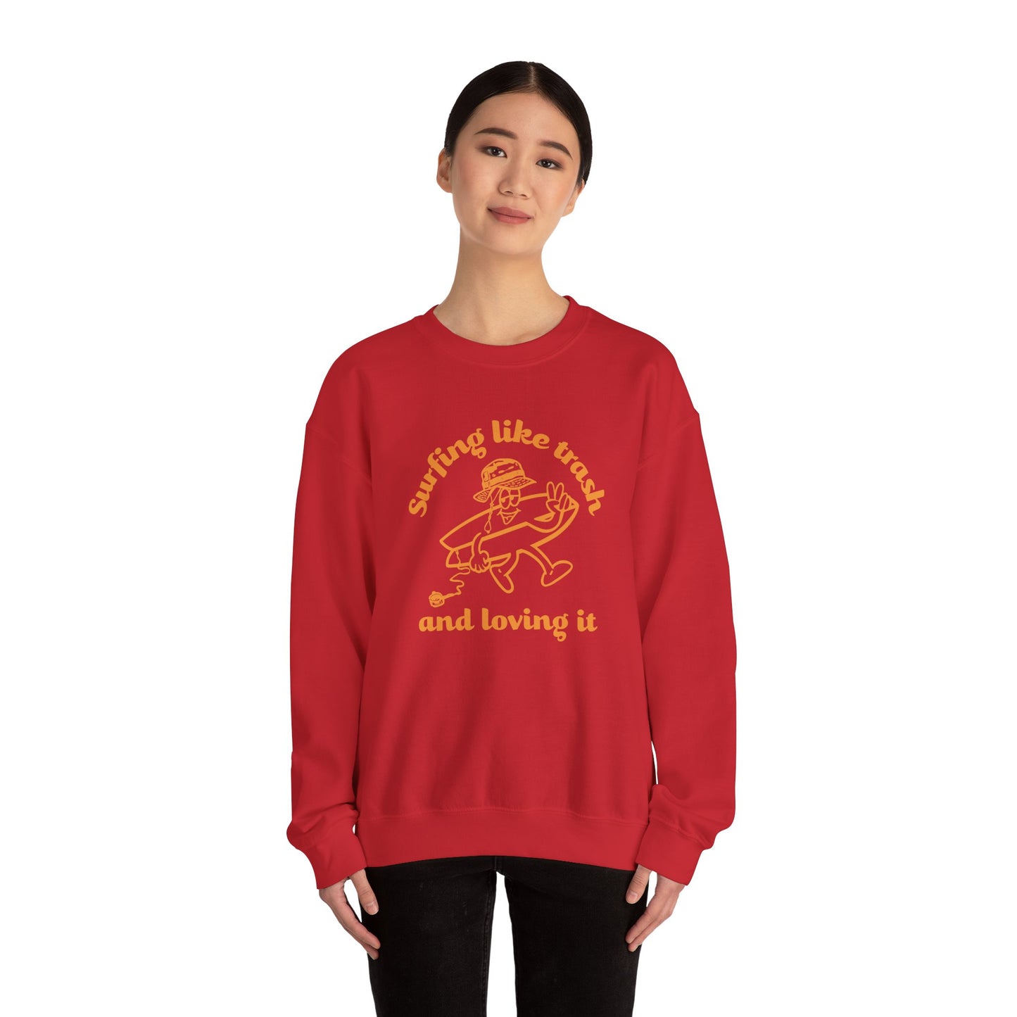 Surfing like trash Unisex Crewneck Sweatshirt