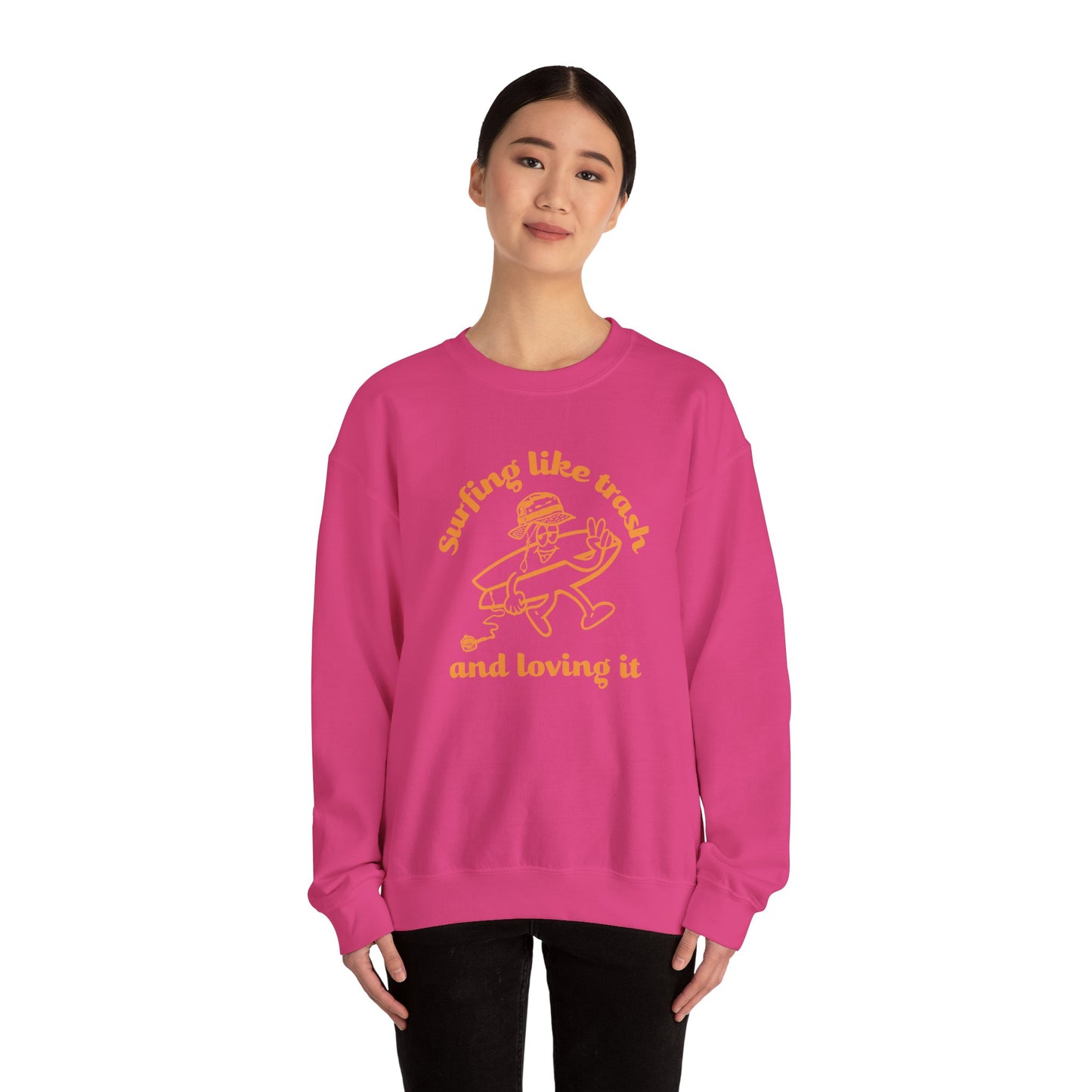 Surfing like trash Unisex Crewneck Sweatshirt