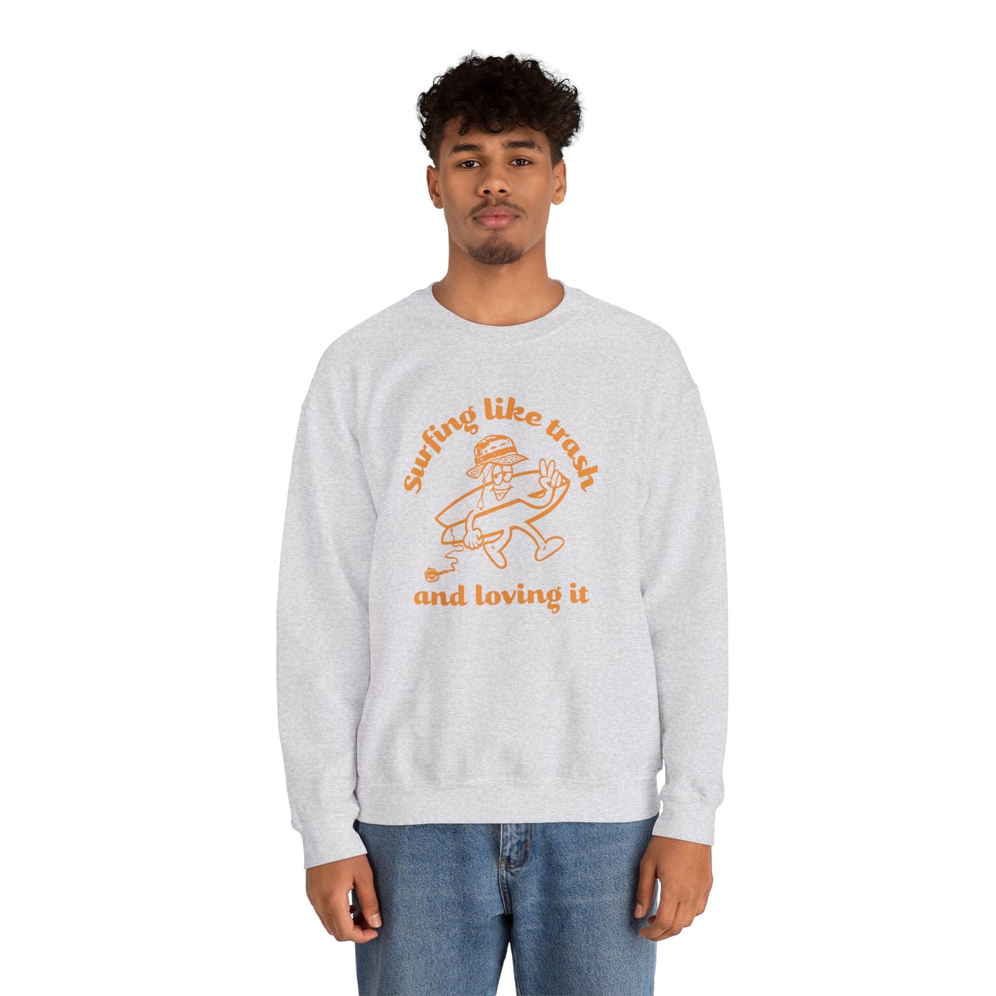 Surfing like trash Unisex Crewneck Sweatshirt