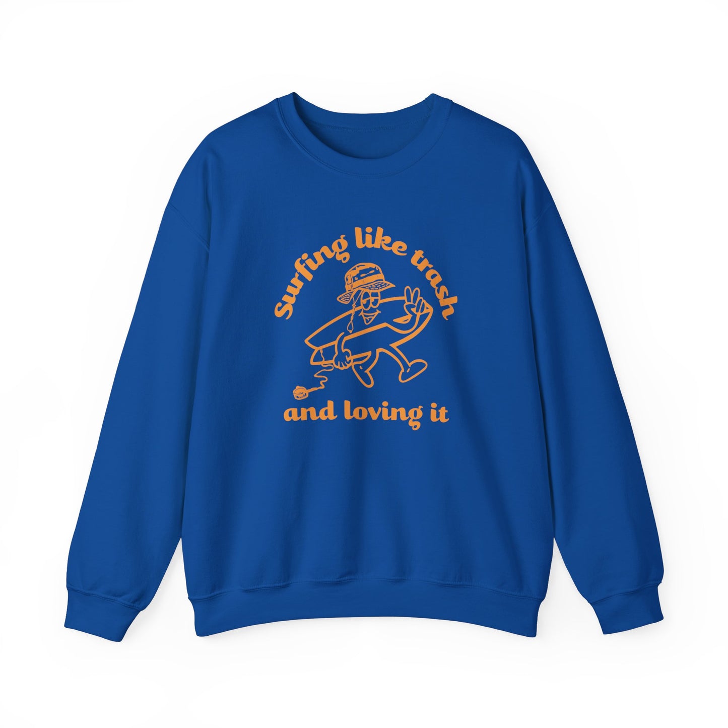 Surfing like trash Unisex Crewneck Sweatshirt