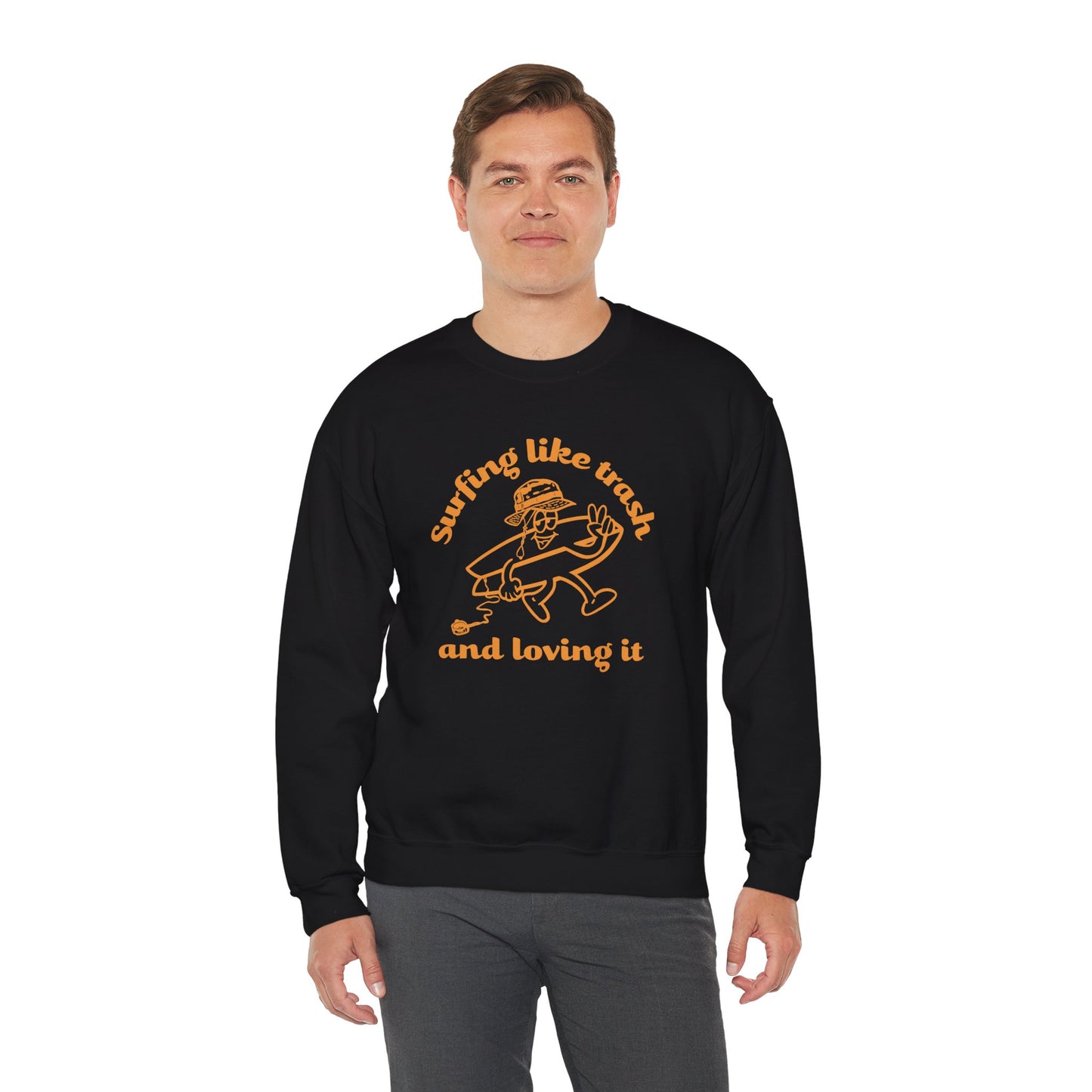 Surfing like trash Unisex Crewneck Sweatshirt