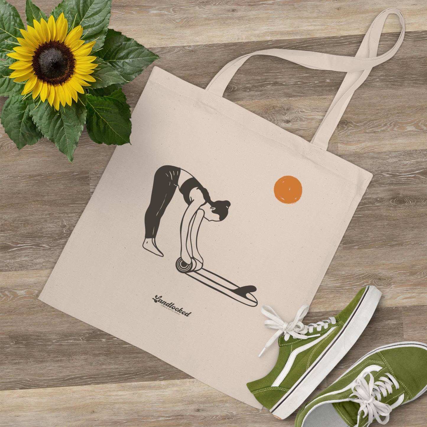 Landlocked Surf Yoga Tote Bag