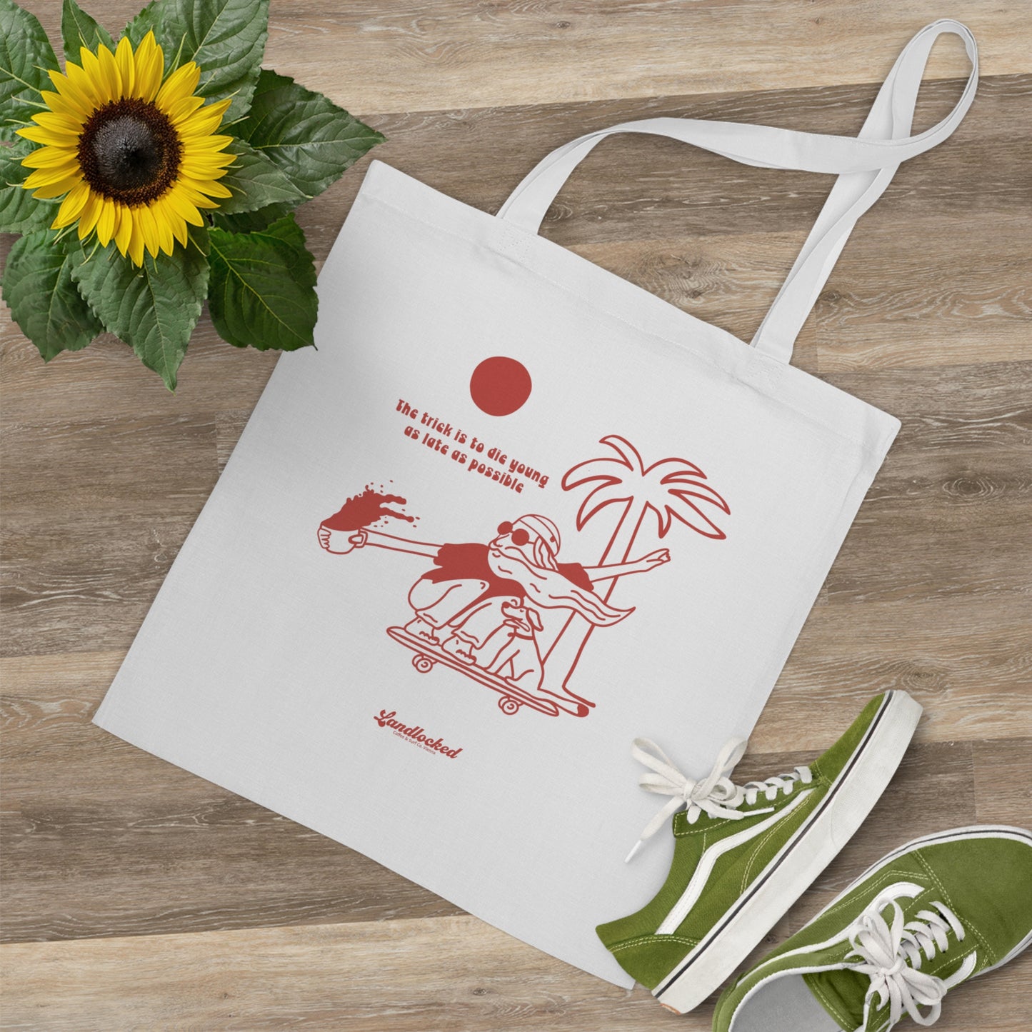 Landlocked Die young Tote Bag