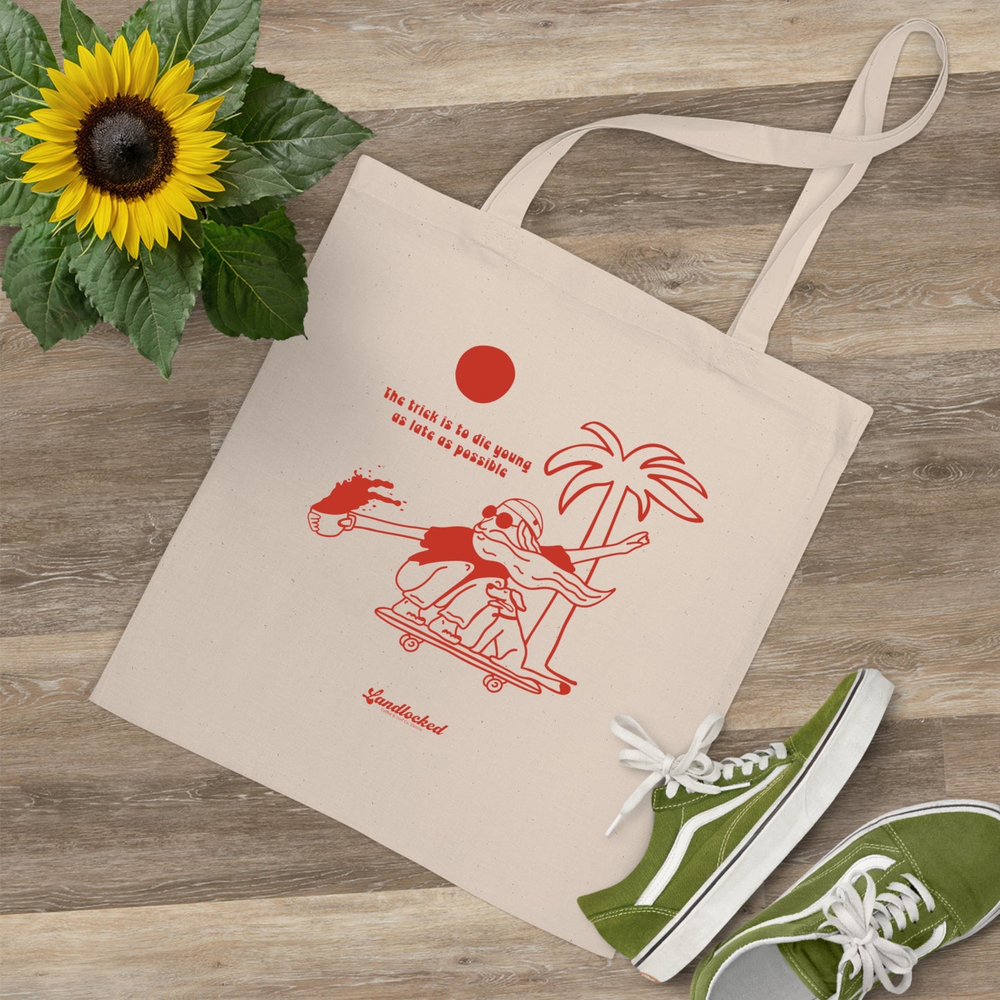 Landlocked Die young Tote Bag