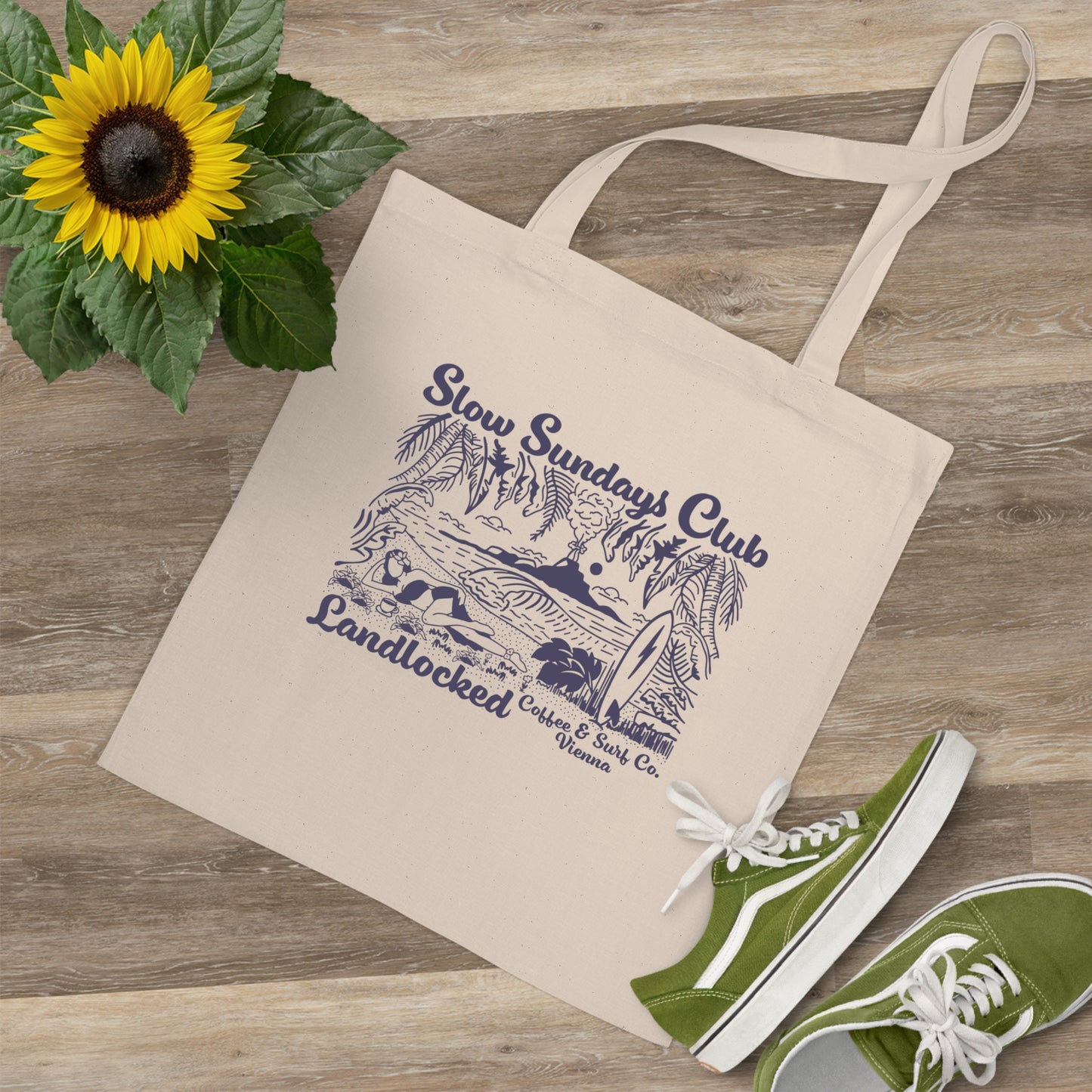 Landlocked Slow Sundays Tote Bag