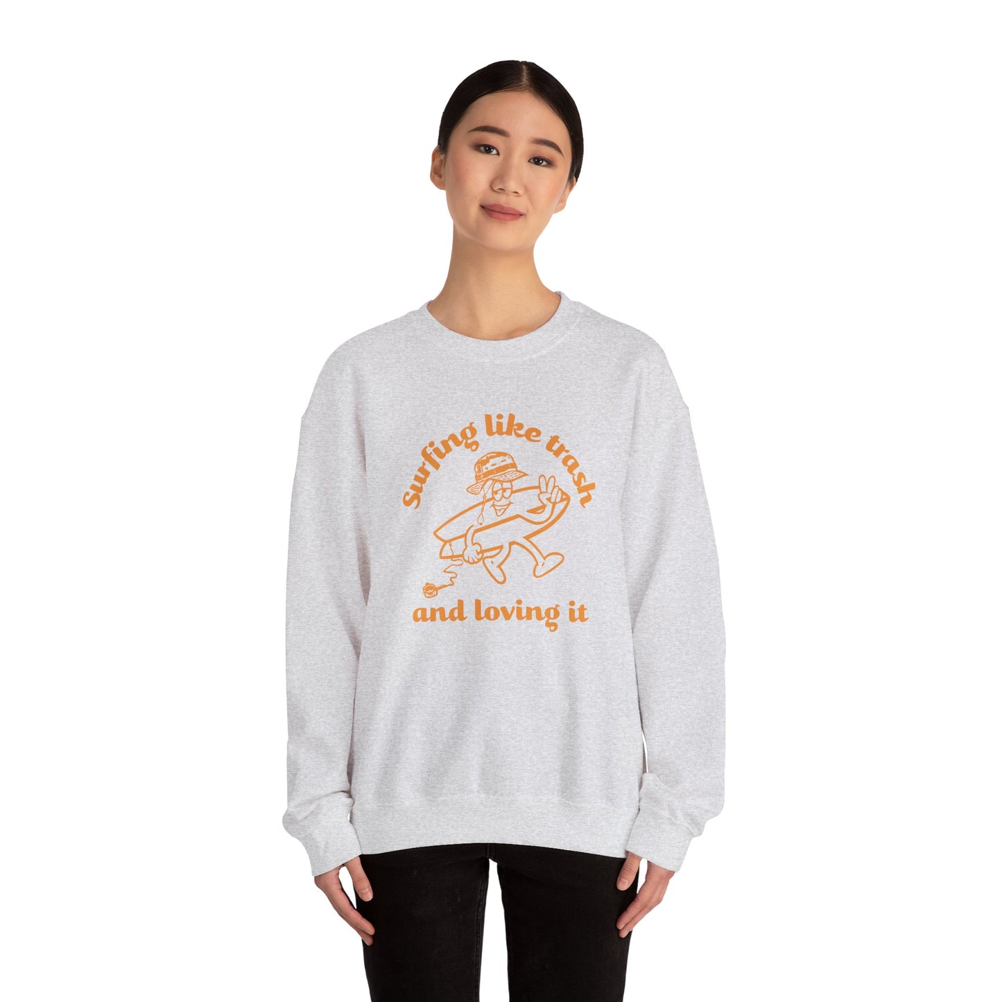 Surfing like trash Unisex Crewneck Sweatshirt