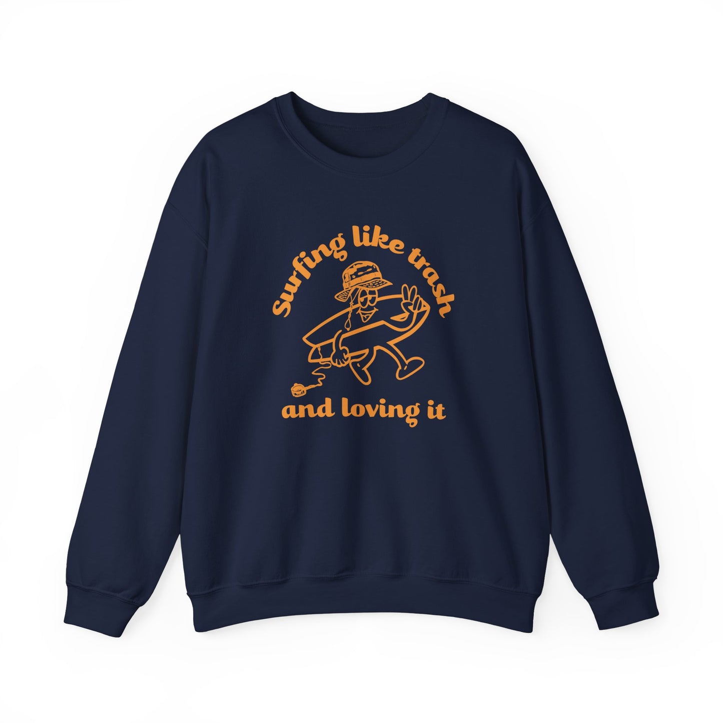 Surfing like trash Unisex Crewneck Sweatshirt