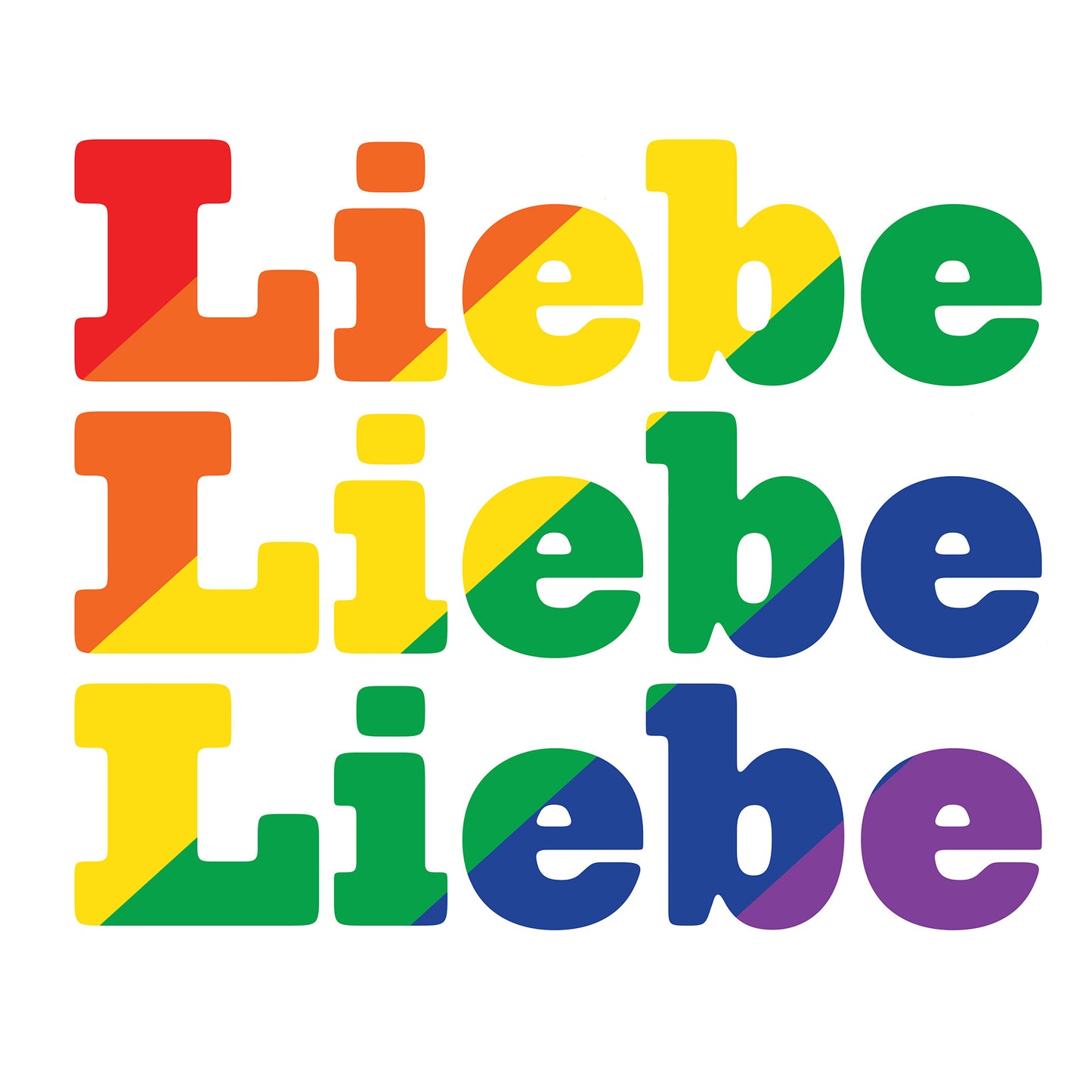 PRIDE TRIPLE LIEBE Rainbow Unisex Shirt